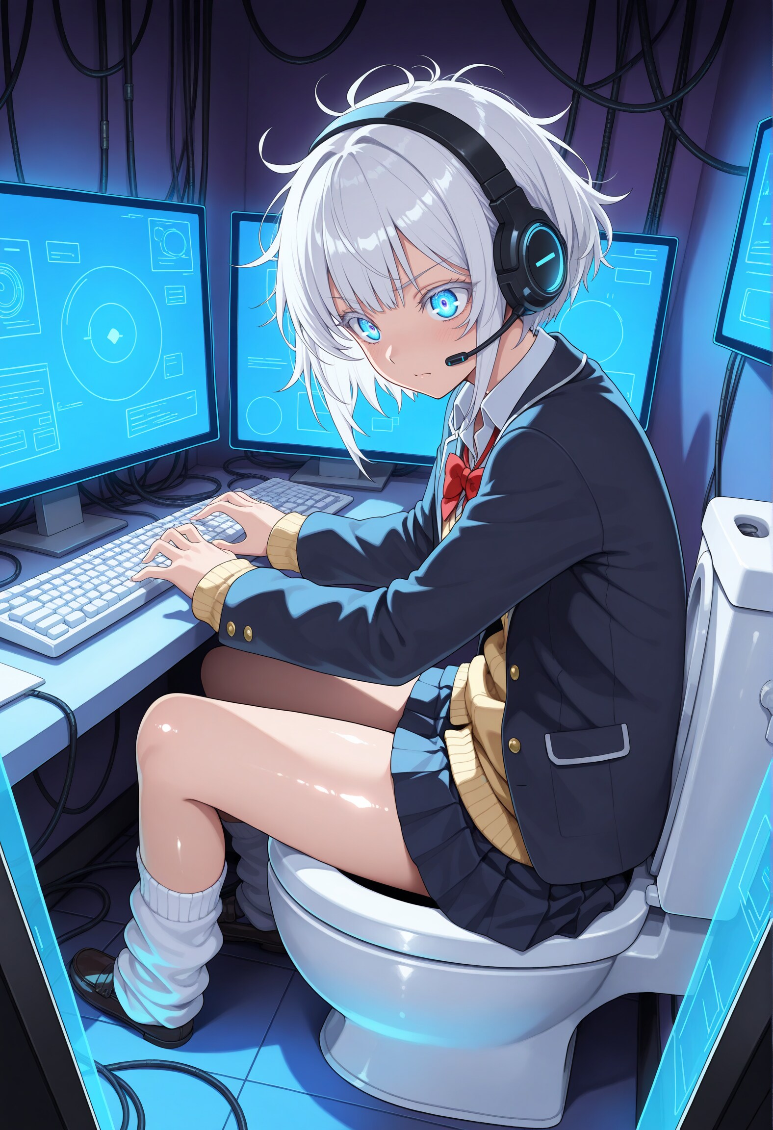 トイレ型司令室 | の人気AIイラスト・グラビア