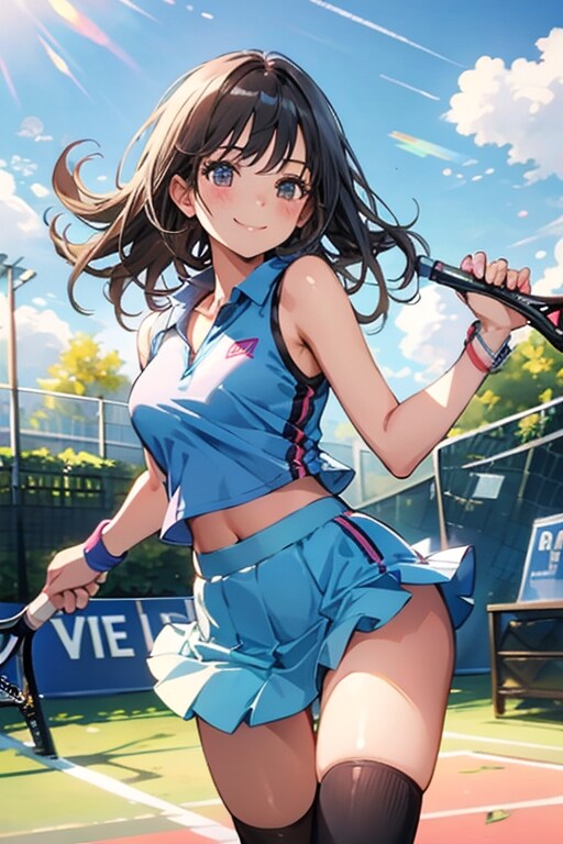 テニス部の少女 | の人気AIイラスト・グラビア
