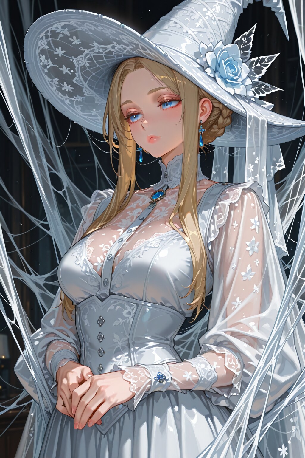 シルクハットを冠った淑女