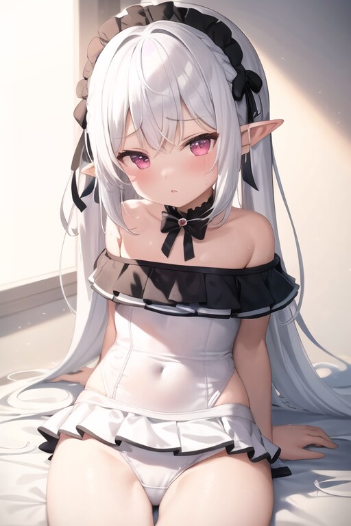 練習(白髪ロリエルフ着せ替え編)