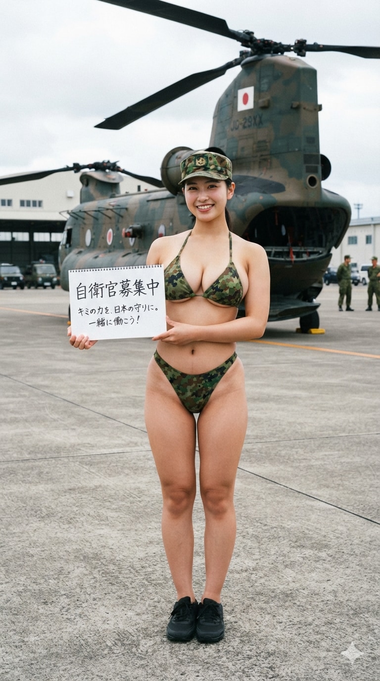 １０日の女性陸上自衛官