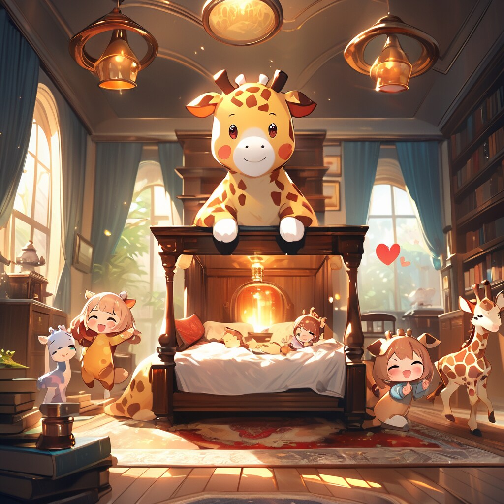 ミステリアスな館のキリン着ぐるみちび子ちゃん | の人気AIイラスト・グラビア