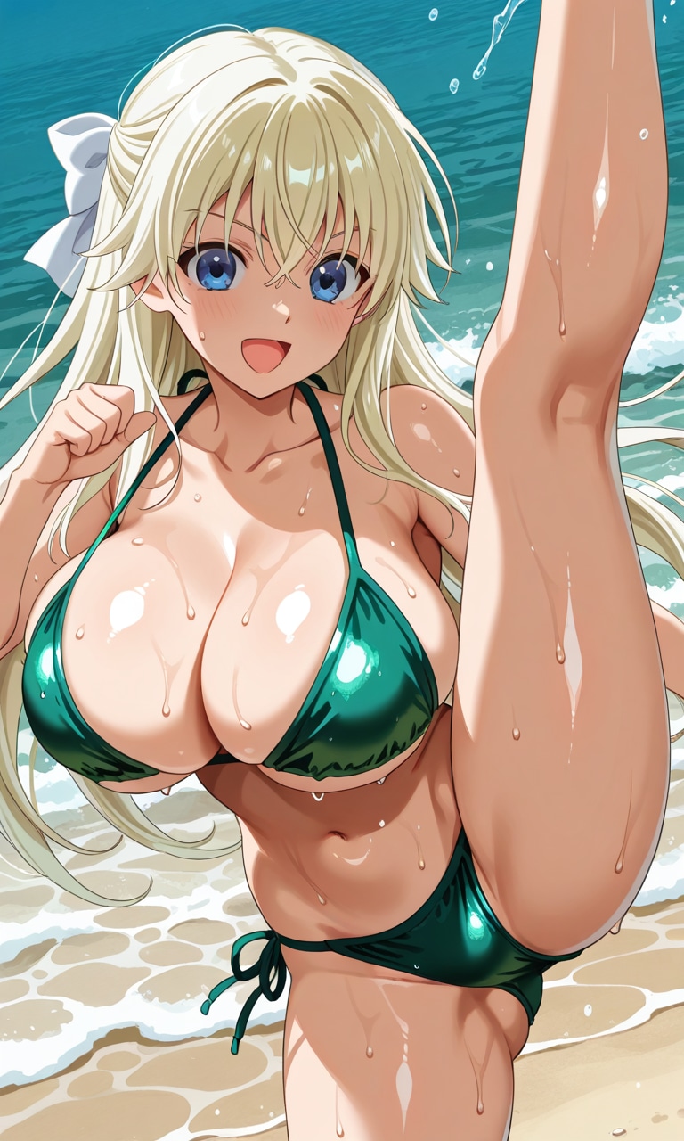 ビキニでハイキックな七瀬ちゃん👙🦶🏖️❤️