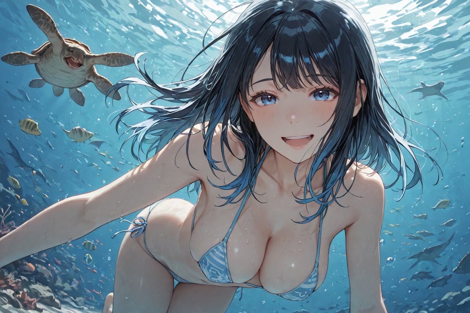光射す海の中で