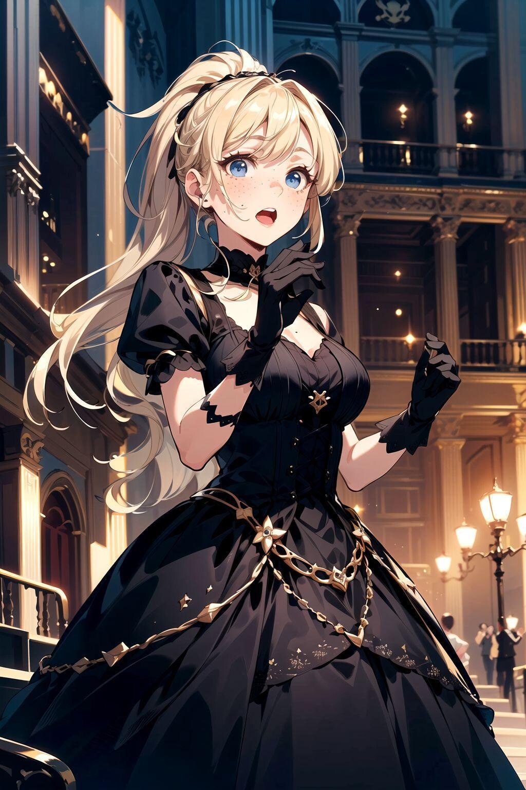 ドレスを着た海賊娘