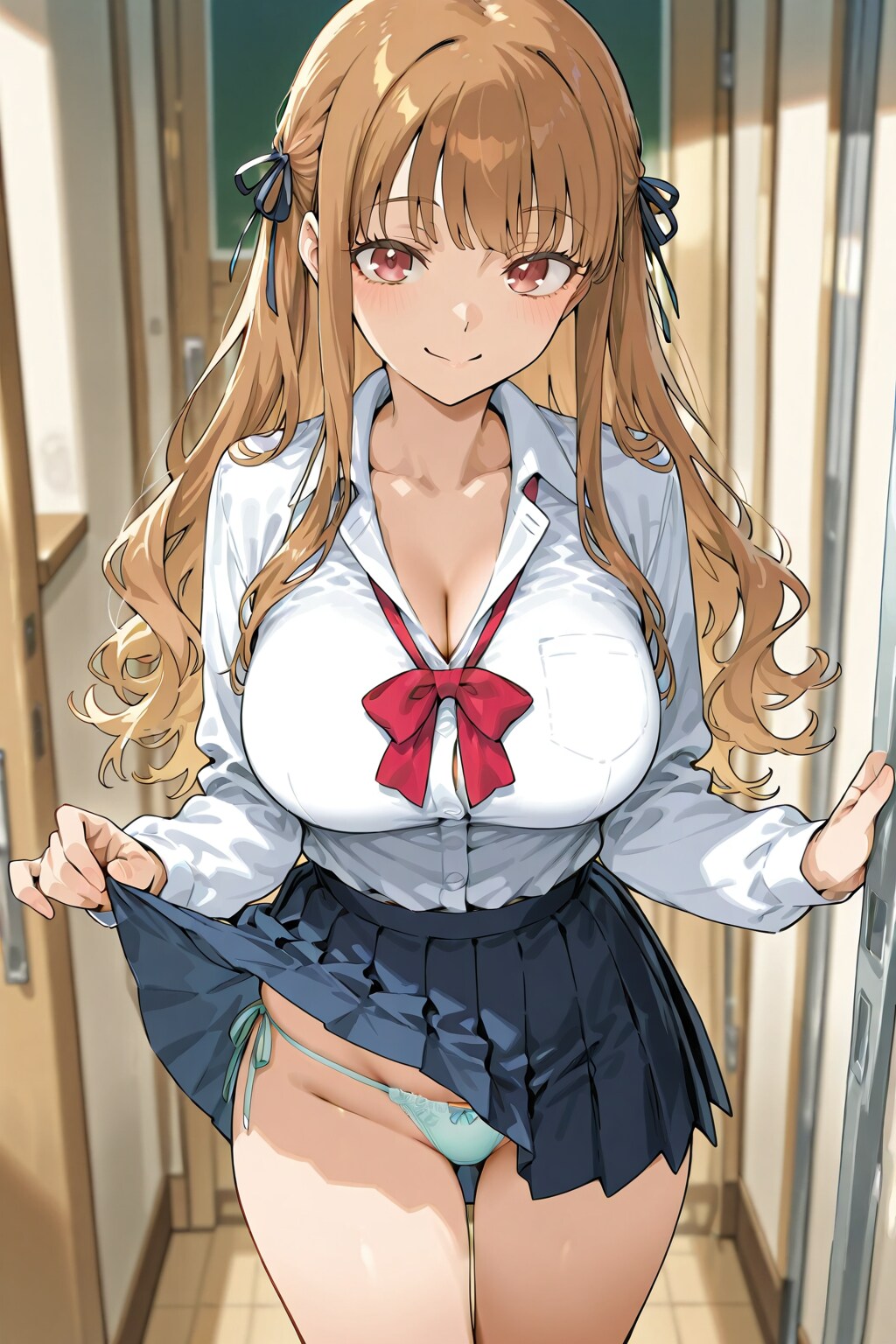 紐パンチラ見せ