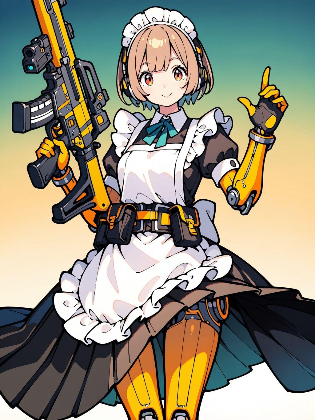 メイド服と突撃銃