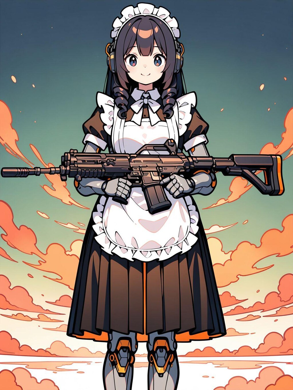 メイド服と突撃銃