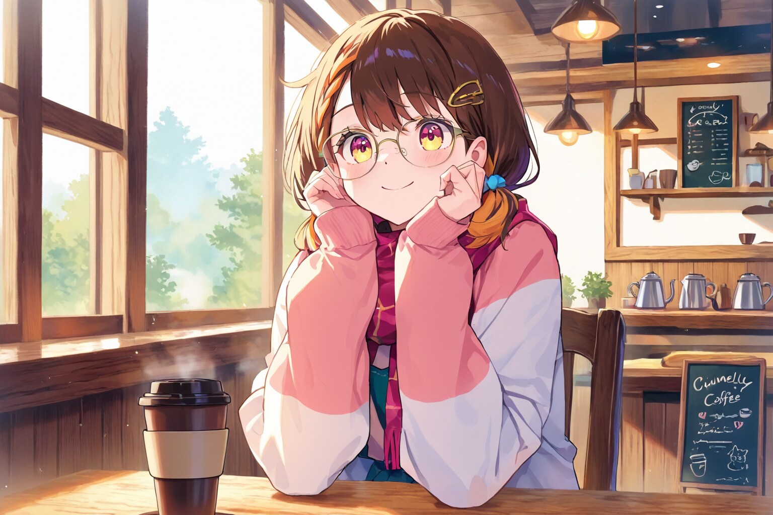 カフェのひと時(LILAC) | の人気AIイラスト・グラビア
