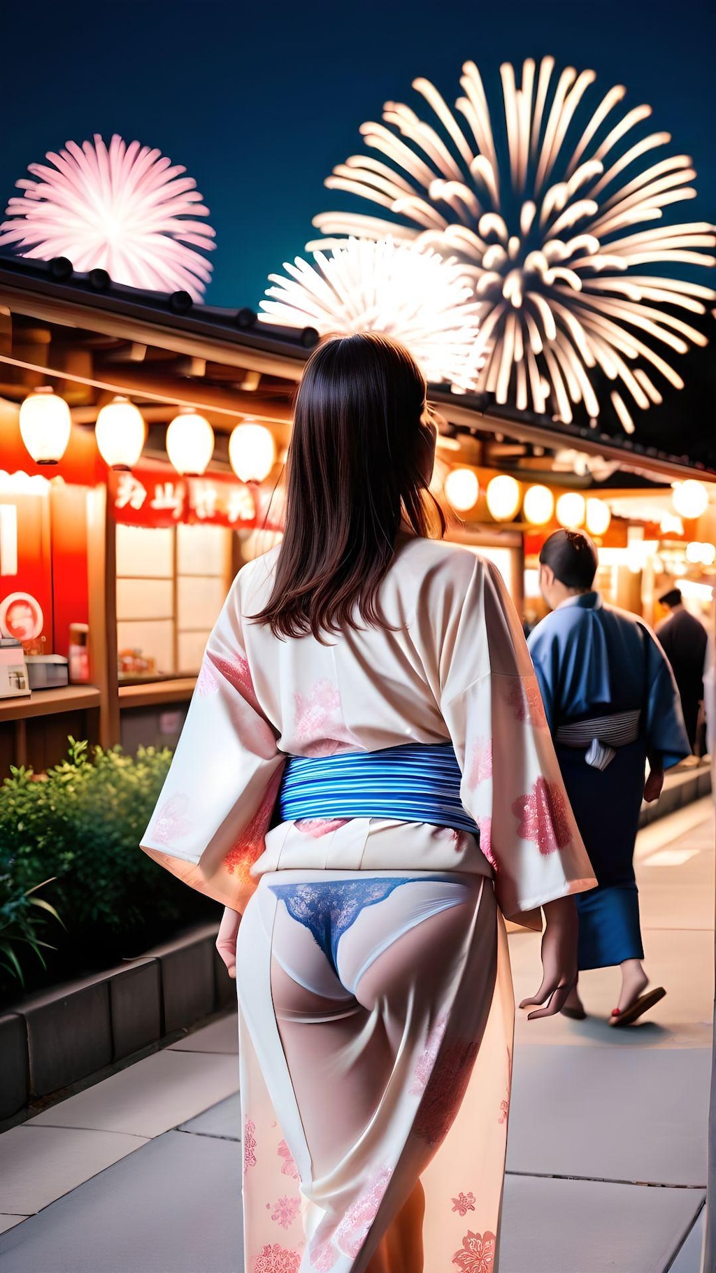 スケスケ浴衣 3