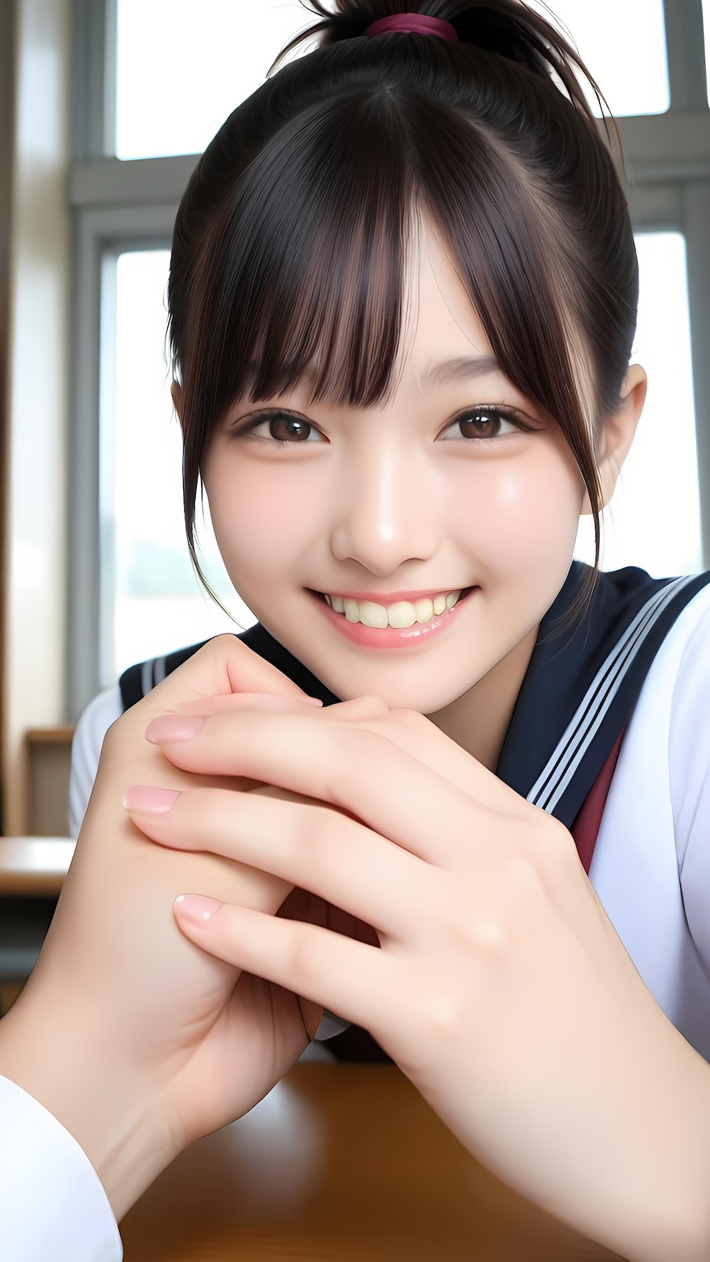 ねぇ、私と腕相撲しよっ