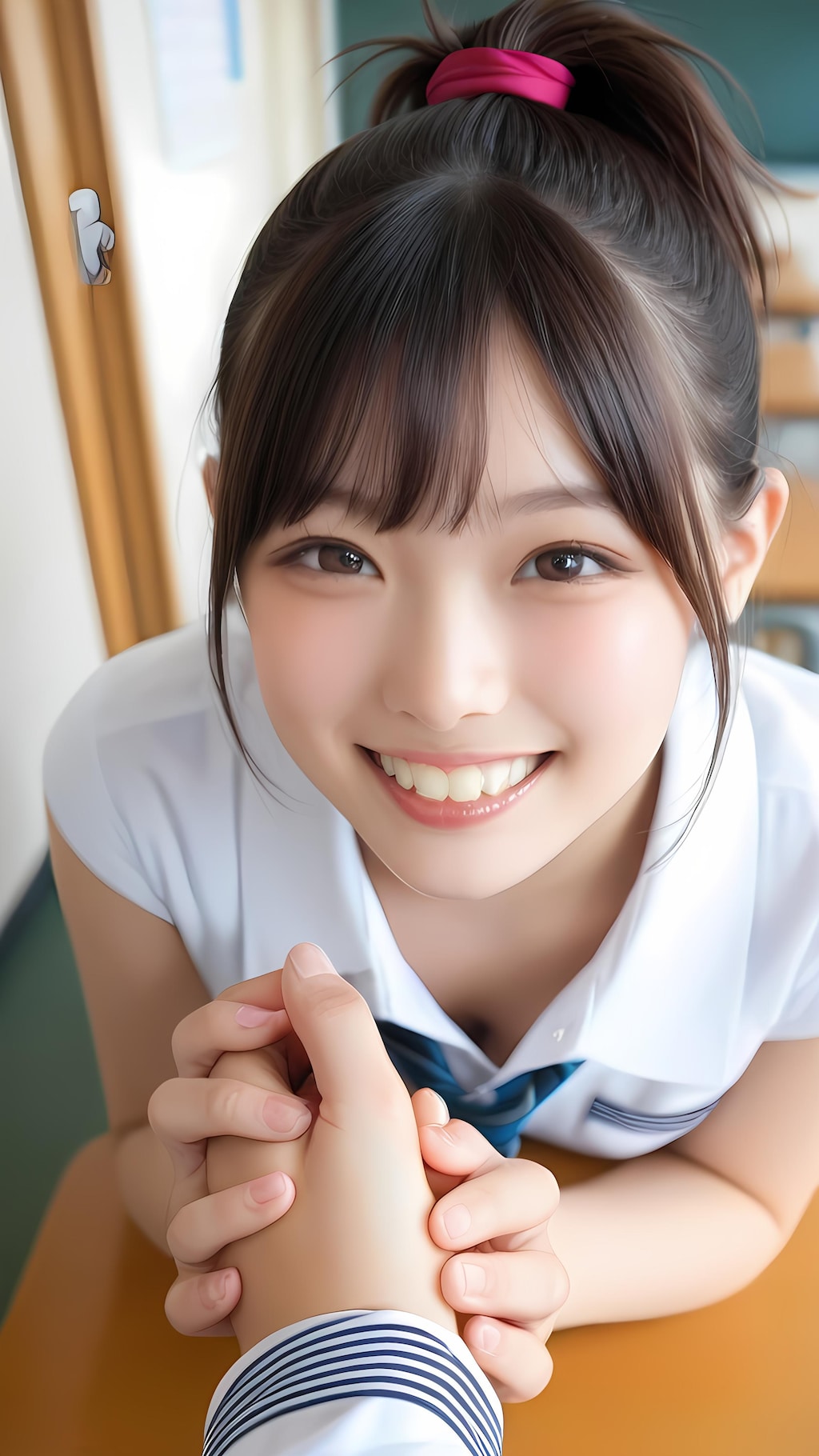 ねぇ、私と腕相撲しよっ