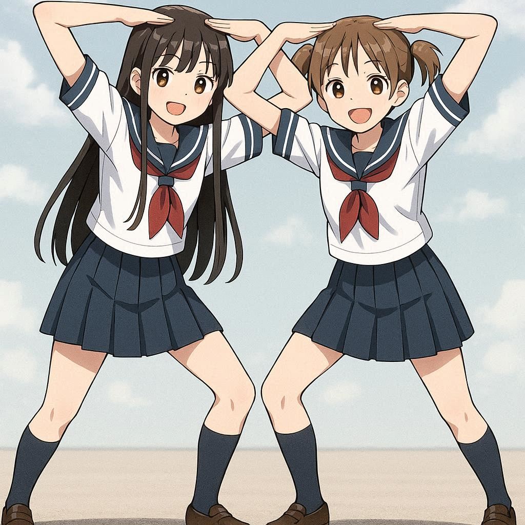 双子で”双”の字 | の人気AIイラスト・グラビア