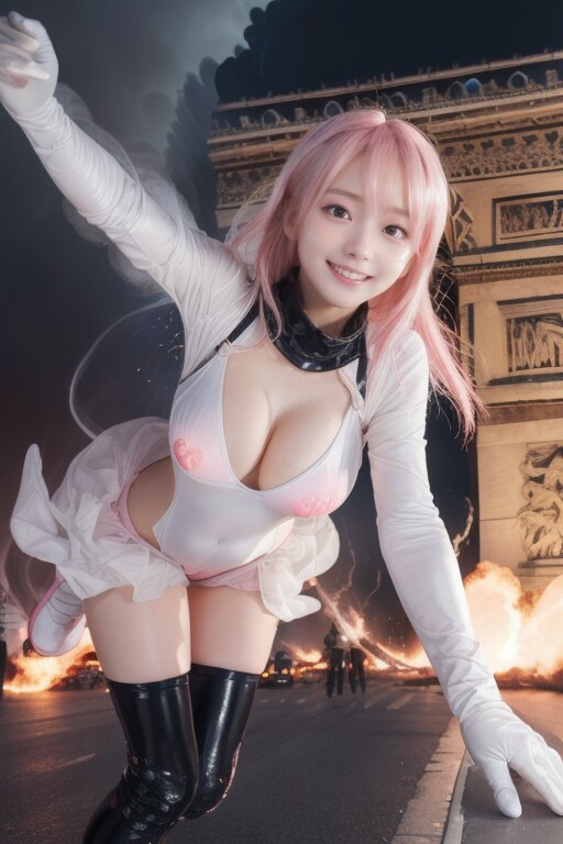凱旋門は私が守ります！早く逃げて！