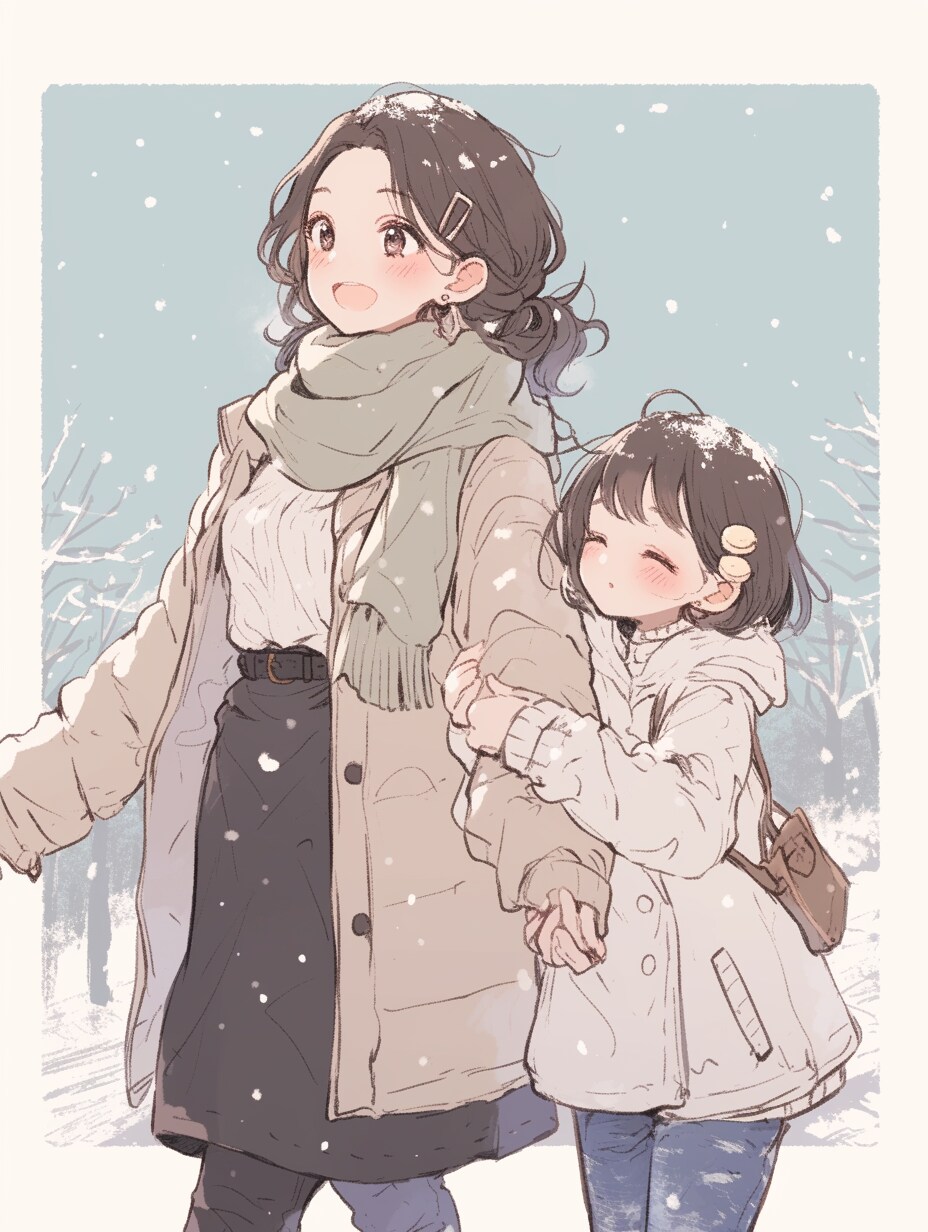 母と娘180-2 | の人気AIイラスト・グラビア