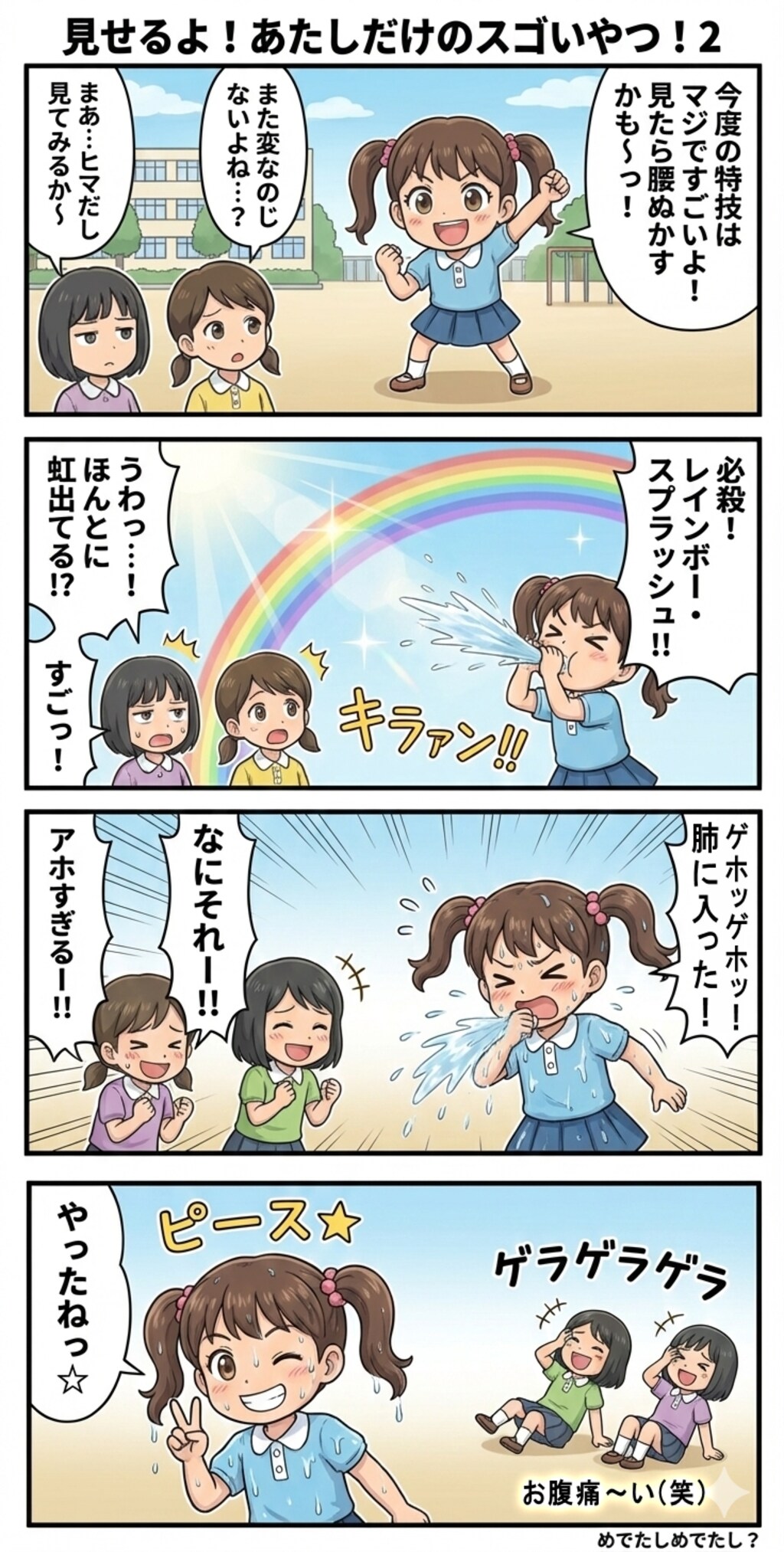 見せるよ！あたしだけのスゴいやつ！２（四コマ漫画【たた８】１３の２）
