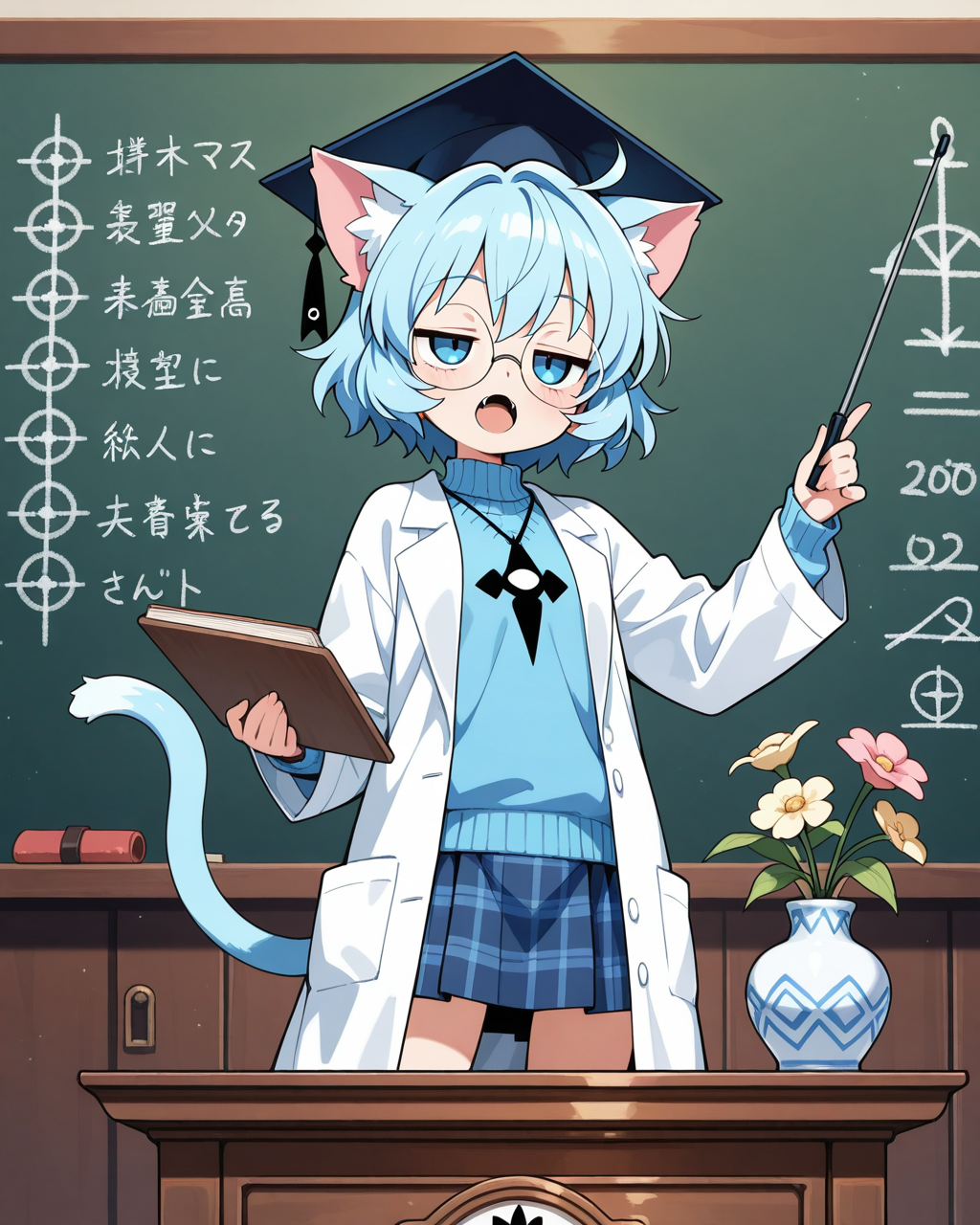 異世界の大学で講義（のフリ）をする夏嶺まきちゃん