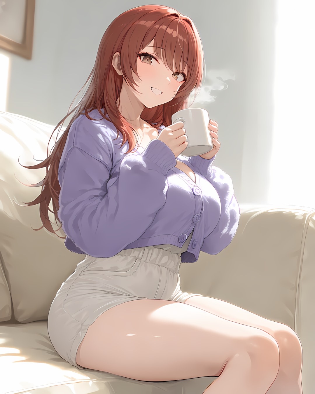 ☕午後の会議前に、ソファで一休み✨