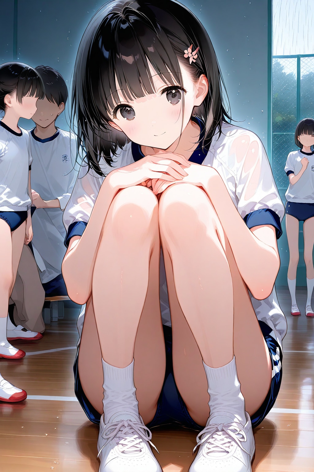 雨☔の日の体育館の妹ちゃん✨