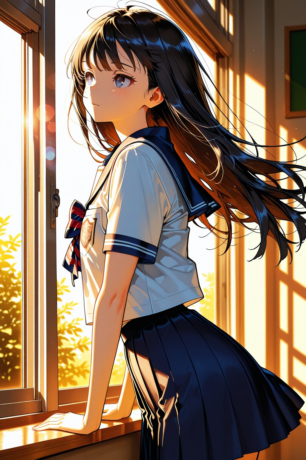 窓ぎわの少女