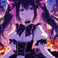 リボンな、ハロウィンの黒髪ツインテール少女＊(11枚) 3枚目