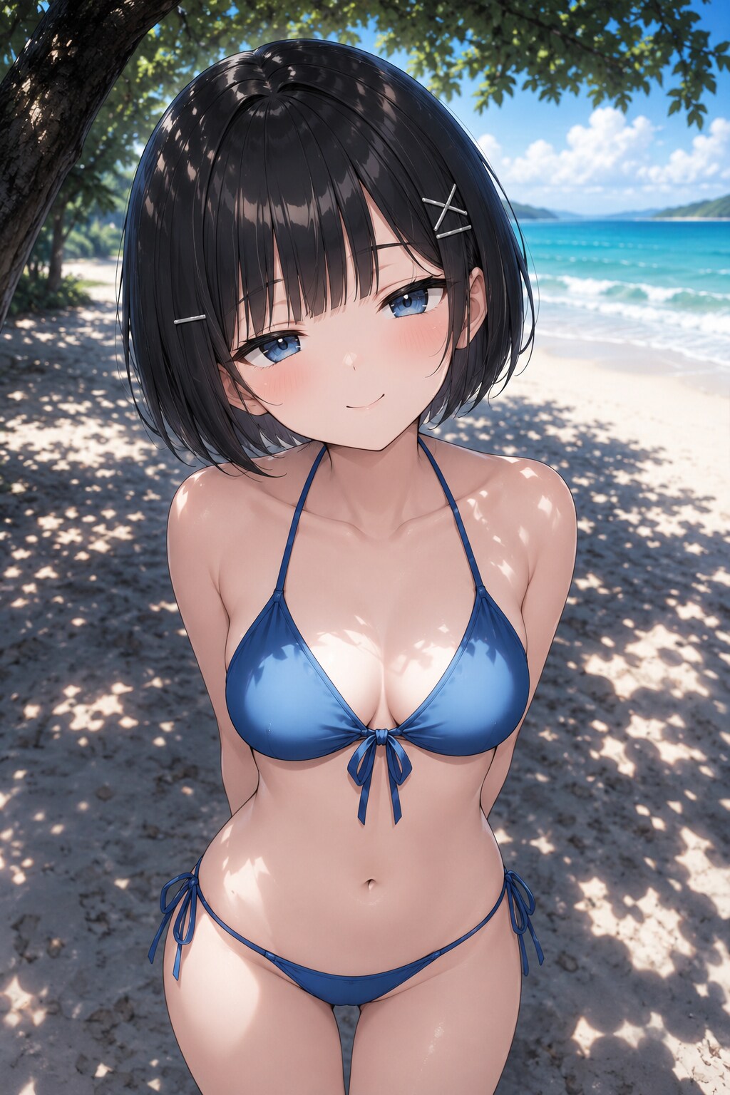 式の後はビーチで