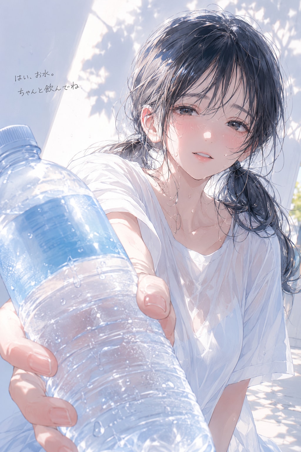 はい､お水。