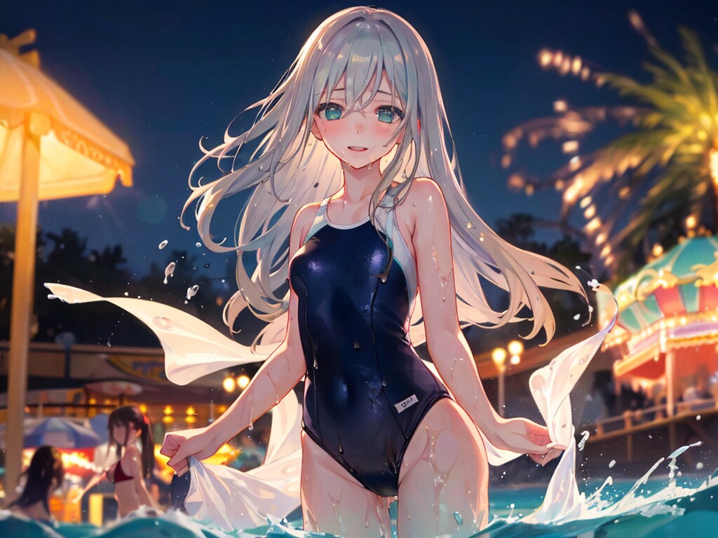 ナイトプールです。