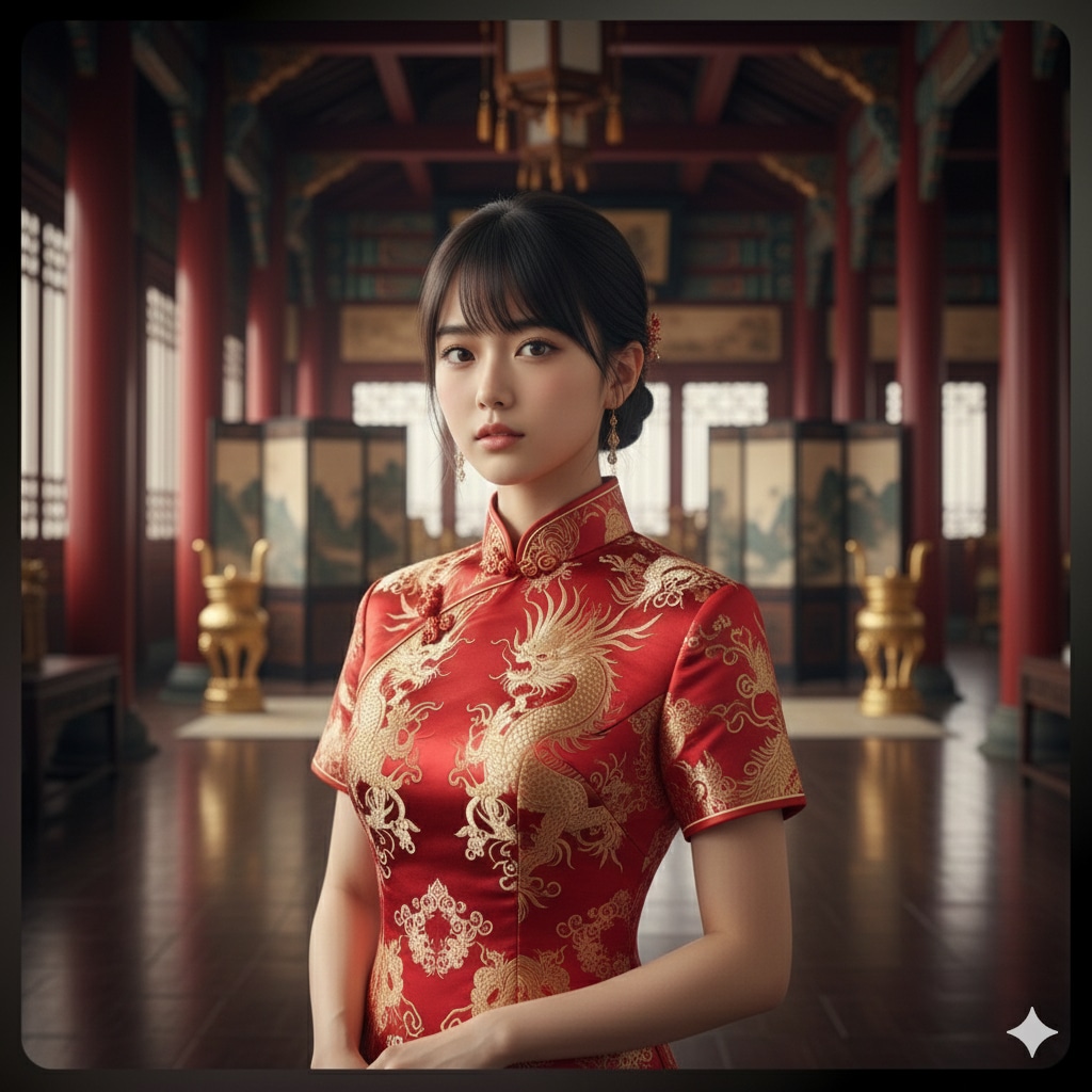 赤チャイナドレス