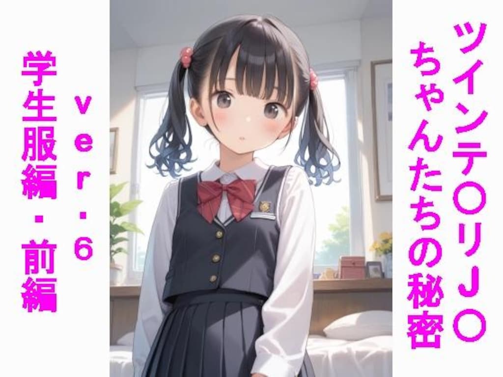 AIイラスト集「ツインテ〇リJ〇ちゃんたちの秘密ver.6学生服編・前編」