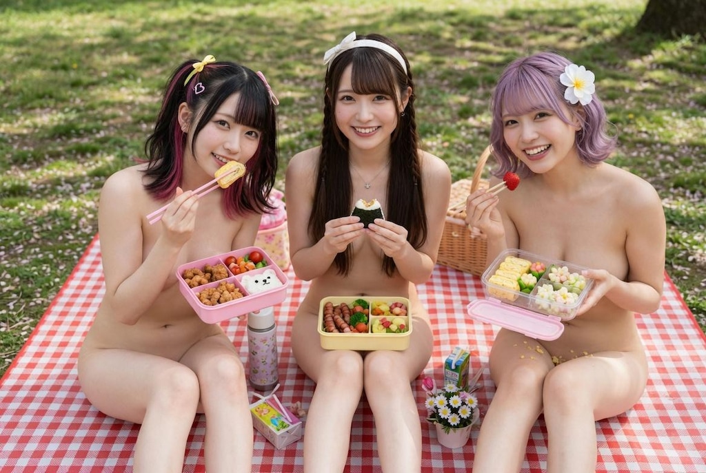 恥ずかしい姿でピクニック♡🍱