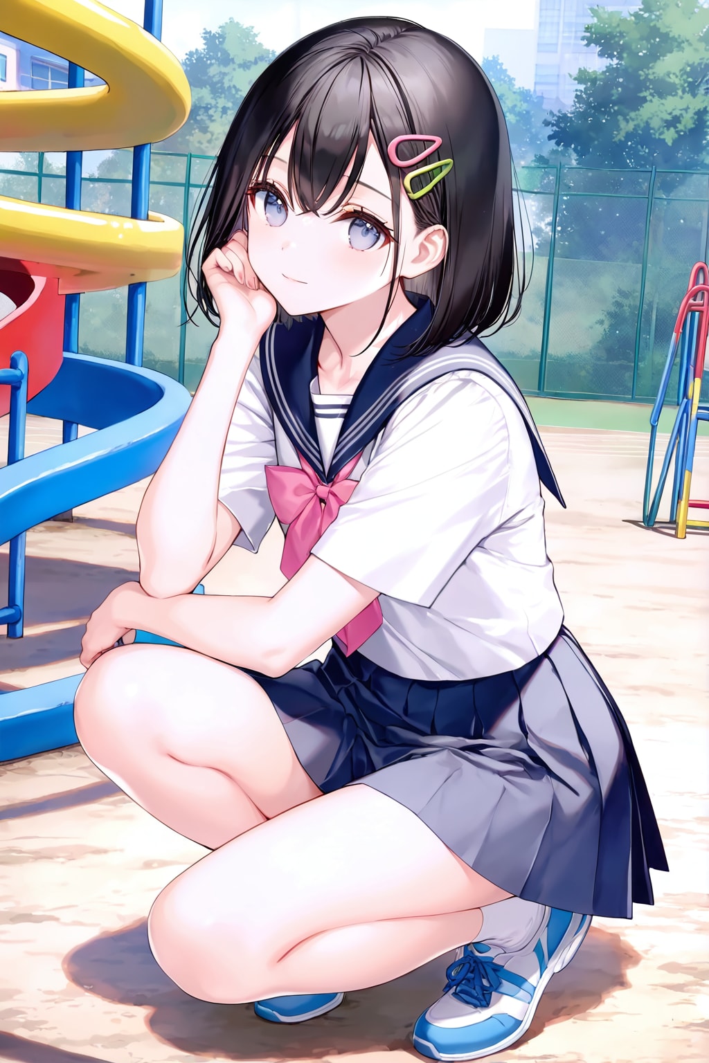 校庭(セーラー服)(LILAC)(9)