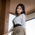エプロン姿の女性 9枚目