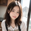 エプロン姿の女性 3枚目