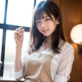 エプロン姿の女性 6枚目