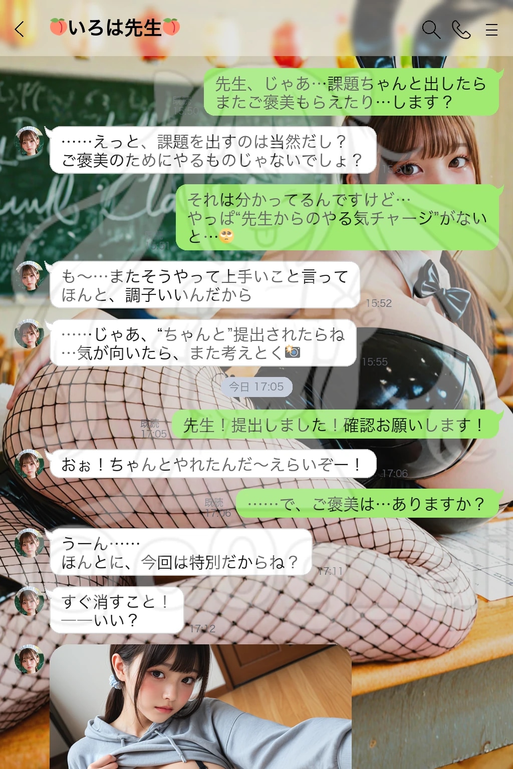 251208-09B【8枚】いろは先生のご褒美セルフィ（R18版）