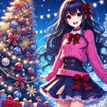 クリスマスイブのうちの子と、イルミネーション★(8枚) 8枚目