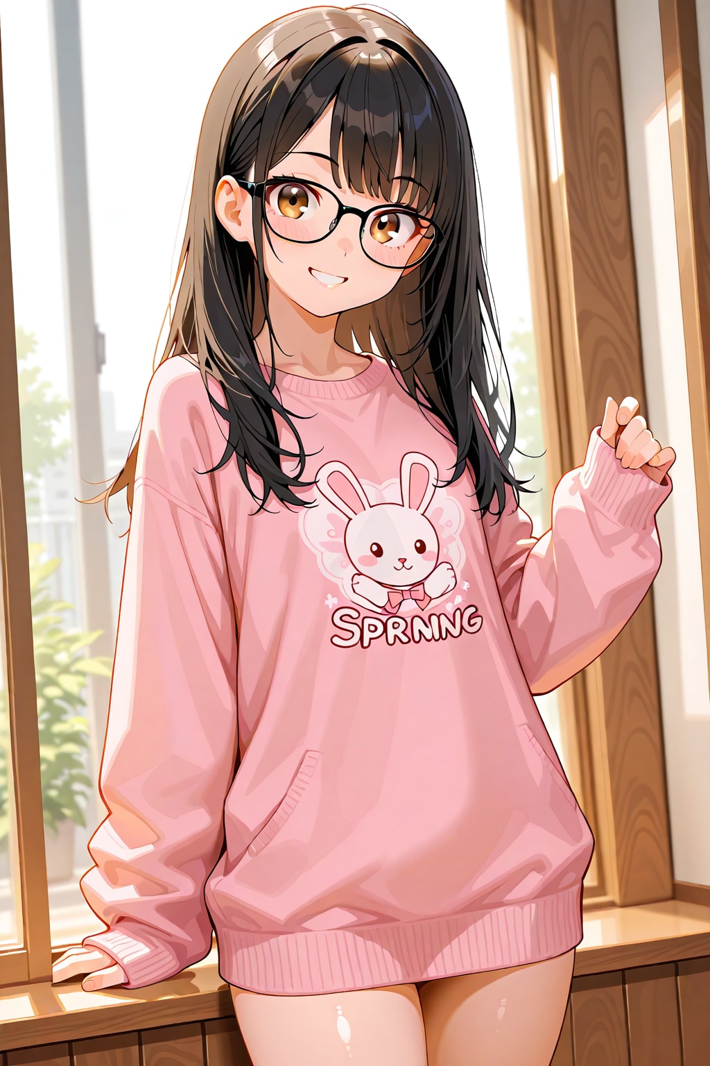 メガネ美少女