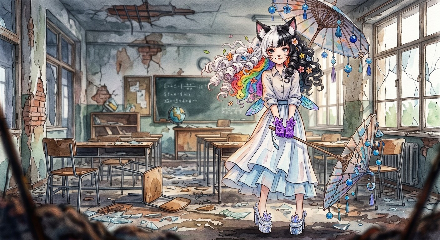 壊れた教室 | の人気AIイラスト・グラビア