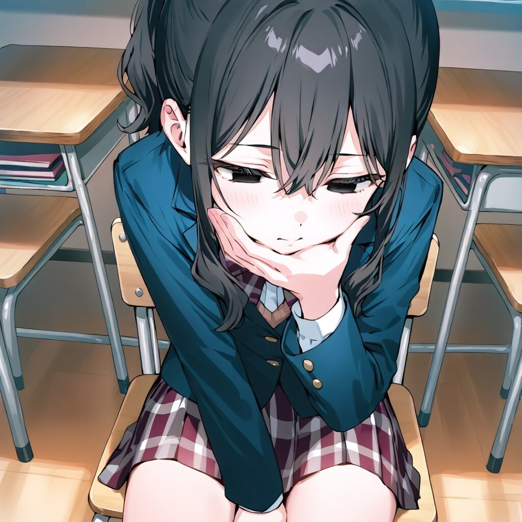 顎に手