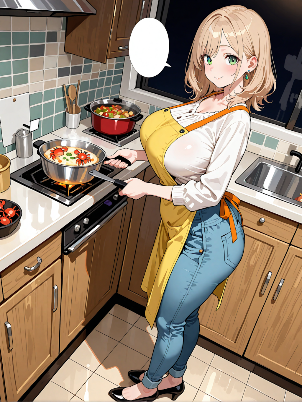 【セリフください】かに料理作ってますがコメントお願いします。