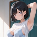 「乳首丸出しエロブラジャーと腋見せ」供養その１（丸出し無しです） 5枚目