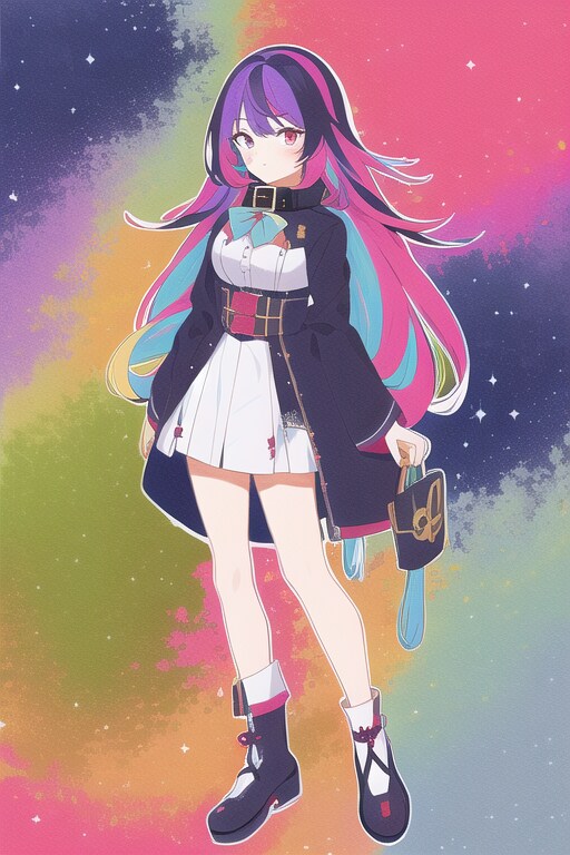 カラフルお絵かき大好き娘ちゃん