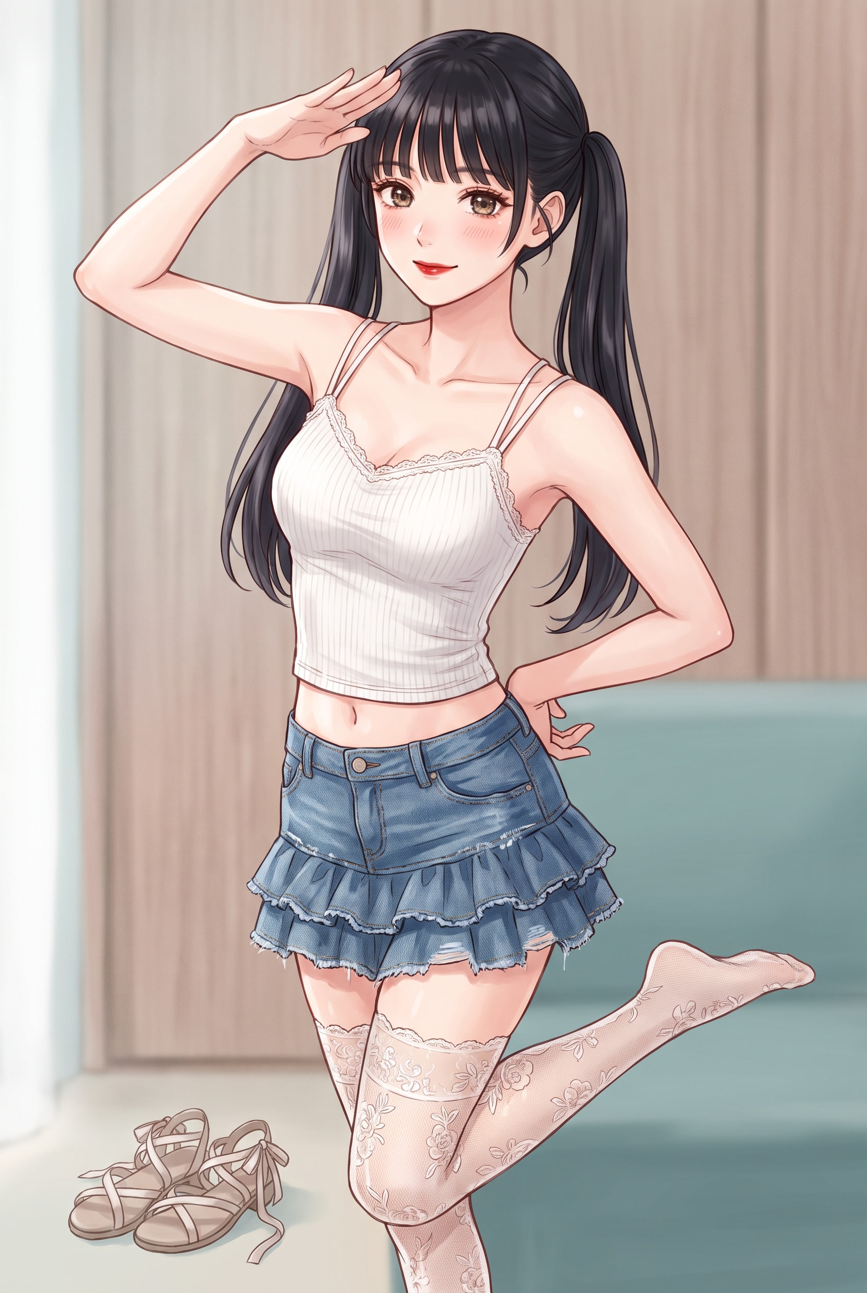 木陰の微笑みと跳躍