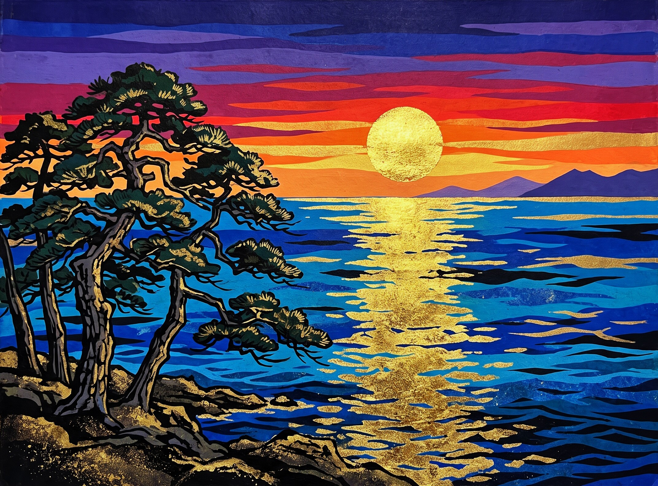 海の夕日