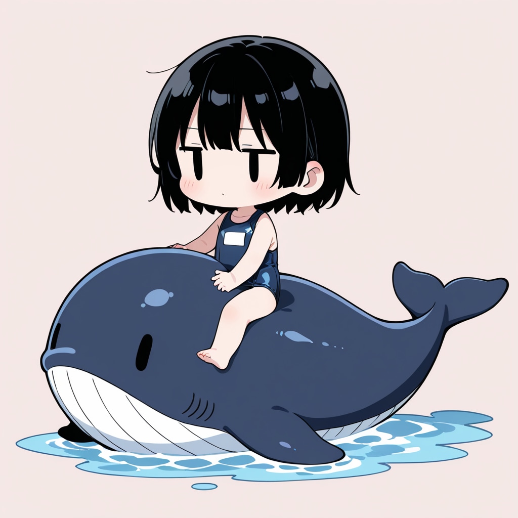 くじらのぬいぐるみを買ってもらった