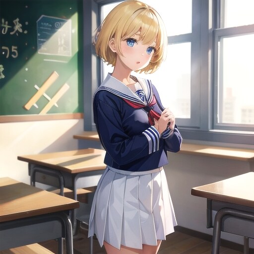 教室と女子高生