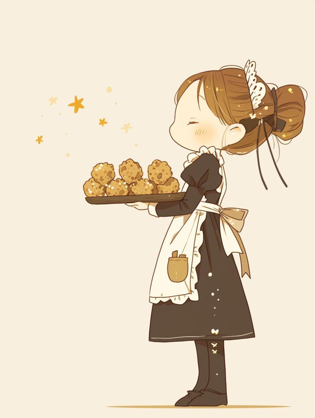 補給中のメイドさん