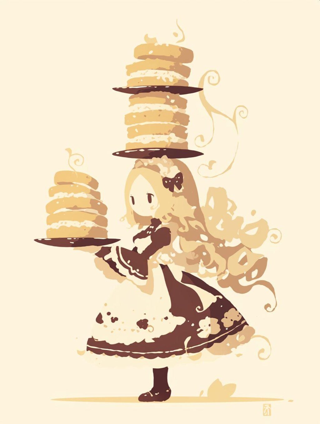 補給中のメイドさん