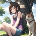 お犬様と少女🐕✨（デイリー報酬チャレンジ🍞🥐🥖） 3枚目